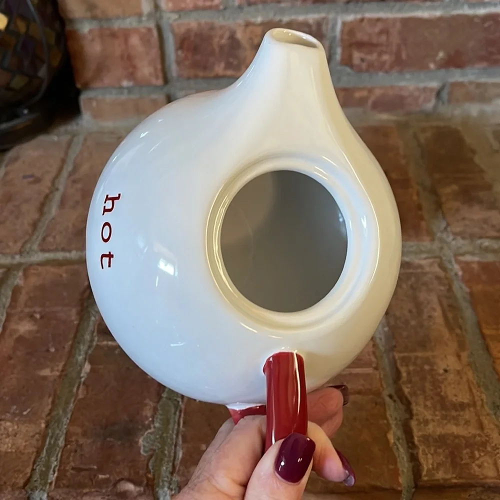 Pottery Barn Hot Mama Nesting Teapot & Teacup